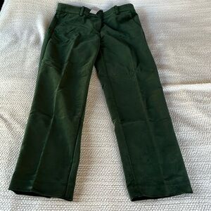 *NWT* Dark Forest Green Velvet Loft Pants